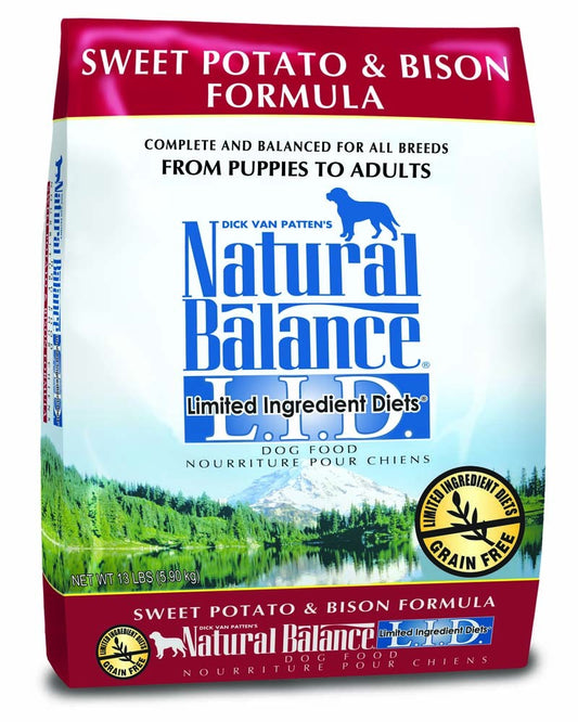 Natural Balance Lid Sweet Potato and Bison Dry Dog Food 13Lb