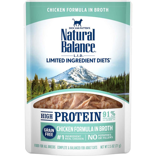 Natural Balance Pet Foods L.I.D. High Protein Chicken Formula Cat Wet Food 2.5 oz 24 Pack