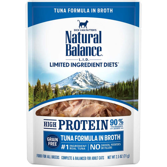 Natural Balance Pet Foods L.I.D. High Protein Tuna Formula Cat Wet Food 2.5 oz 24 Pack