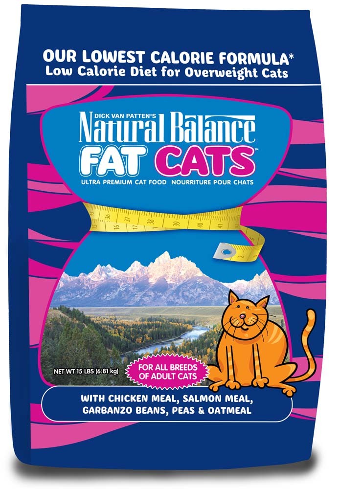 Natural Balance Pet Foods Fat Cats Chicken & Salmon Formula Low Calorie Dry Cat Food 15 lb