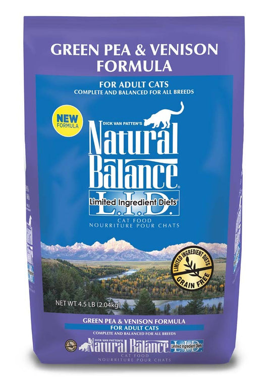 Natural Balance Pet Foods L.I.D Green Pea & Venison Formula Cat Food 4.5 lb