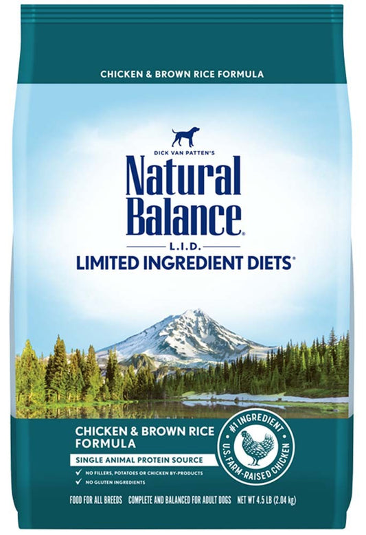 Natural Balance Lid Chicken Formula Dry Dog Food 4.5Lb