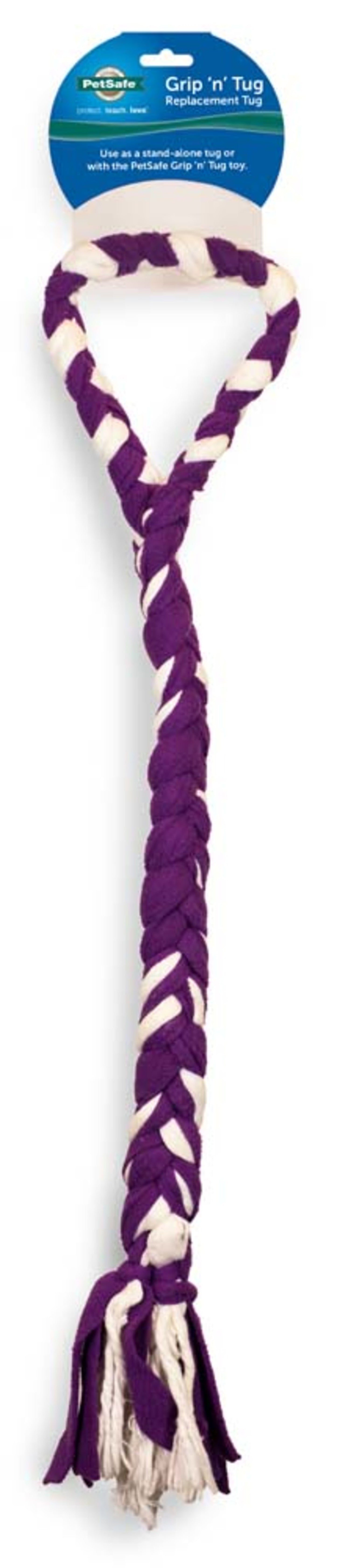 PetSafe Grip 'n' Tug Replacement Braided Fleece and Rope Toy Braided Rope Multi-Color 29.5 in