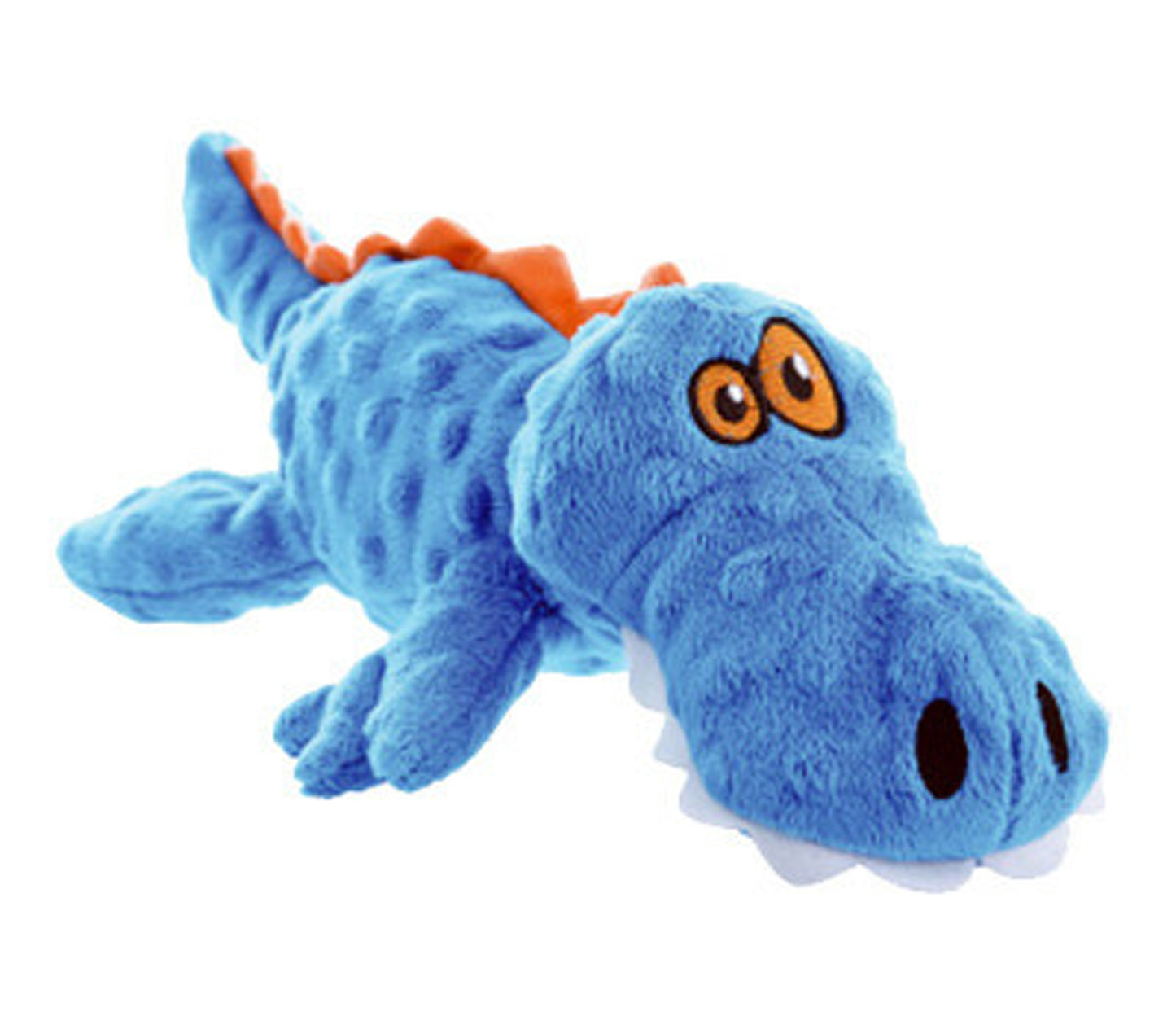 goDog Just For Me Gator with Chew Guard Technology Tough Plush Dog Toy Blue Large