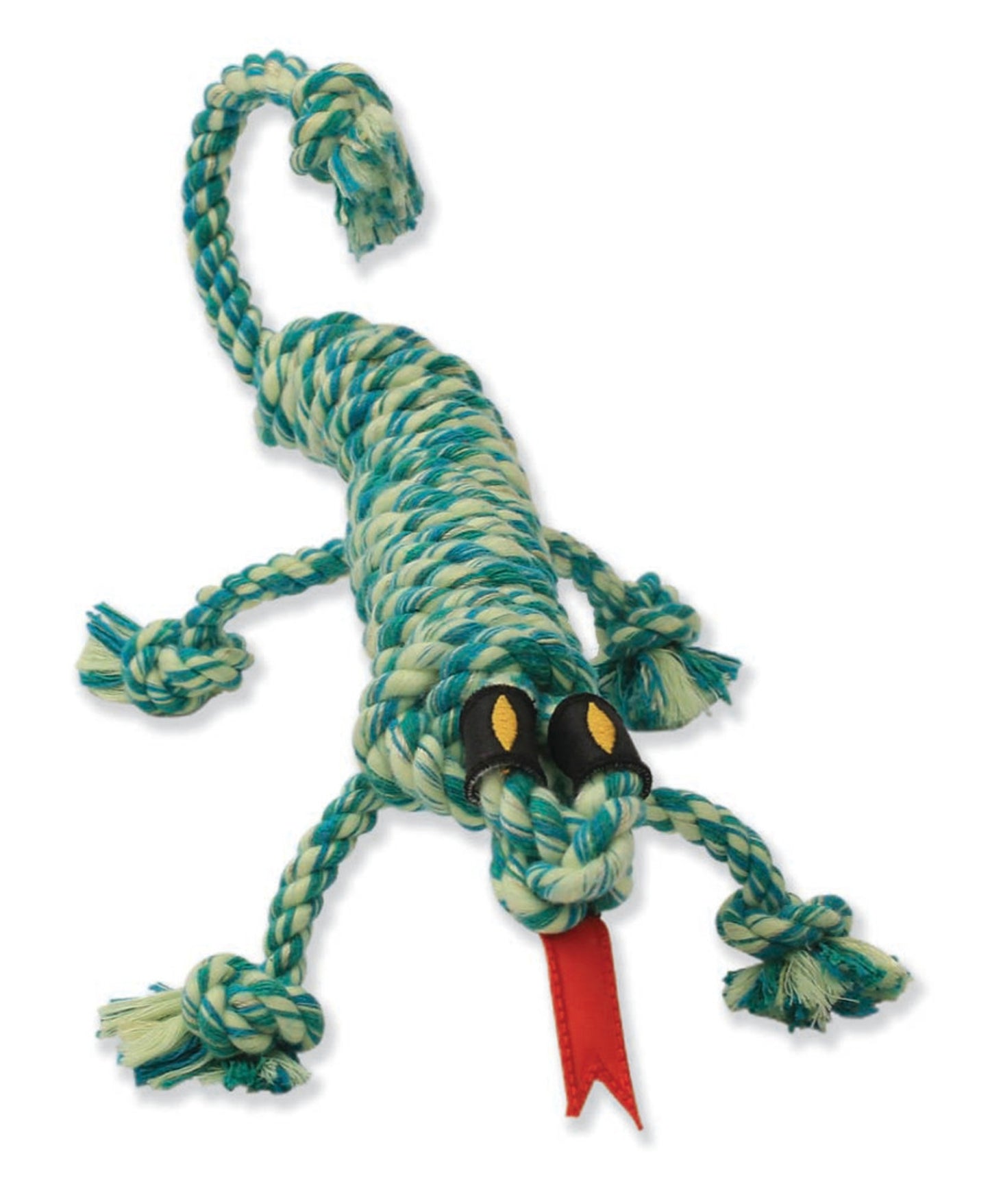 Mammoth Pet Products Rope Dog Toy Iguana Green 16 in Medium