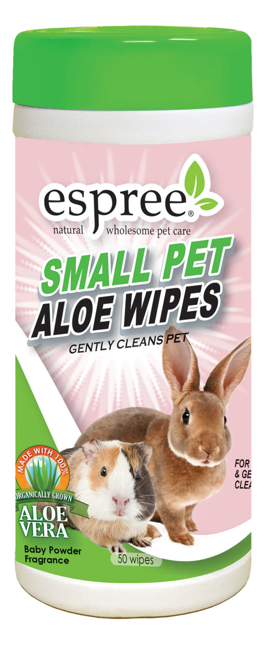 Espree Small Pet Aloe Wipes Baby Powder 1ea/50 ct