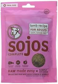 Sojos Complete Grain Free Adult Dog Food Lamb Recipe, 4 Oz Trial Size