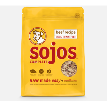 Sojos Complete Beef Recipe Adult Freeze-Dried Grain-Free Dehydrated Dog Food, 1.75 Lbs