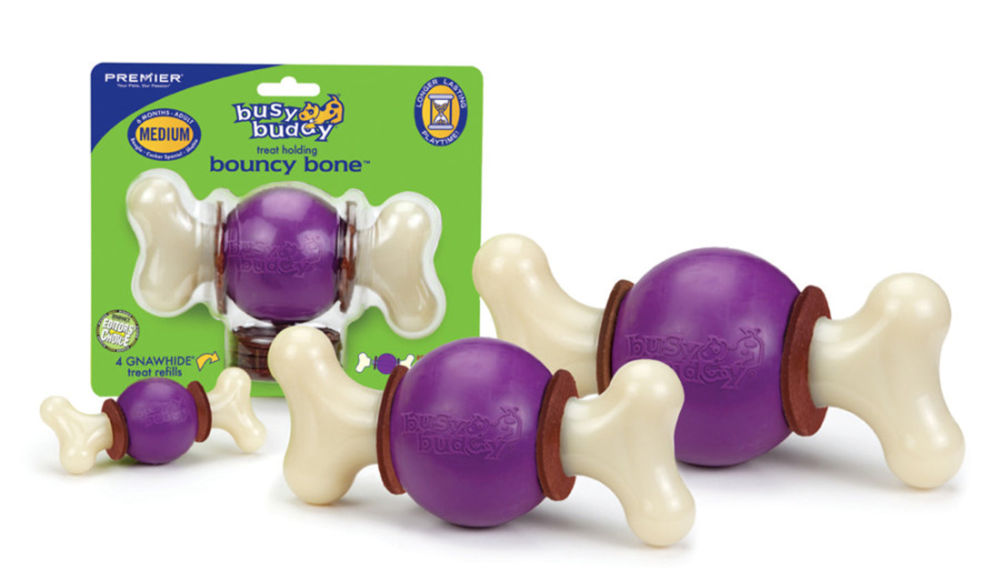 Busy Buddy Bouncy Bone Dog Chew Multi-Color Small