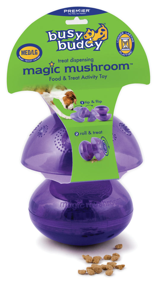 Petsafe Busy Buddy Magic Mushroom Dog Toy Purple Md/Lg