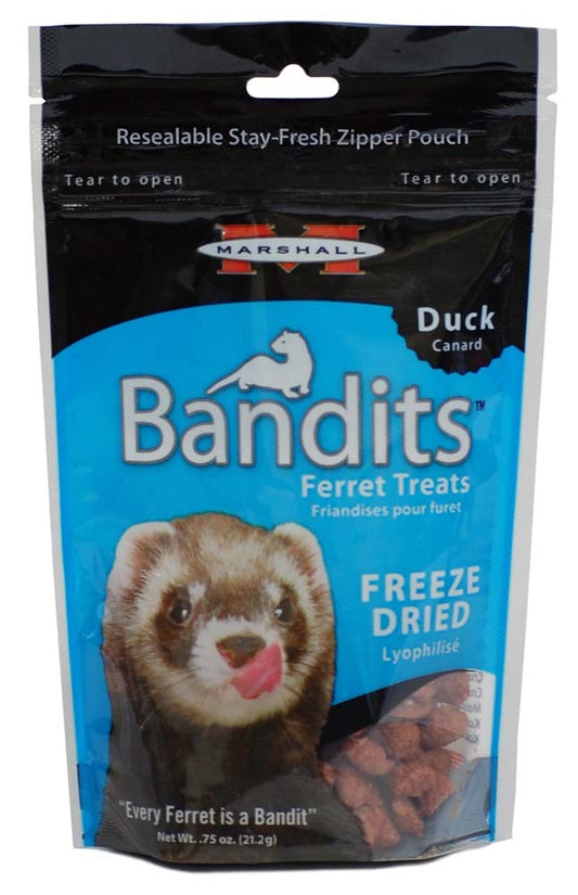 Marshall Pet Products Bandits Freeze-Dried Ferret Treat Duck 0.75 oz