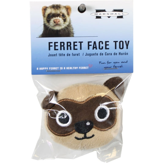 Marshall Pet Products Ferret Face Toy Tan, Brown One Size