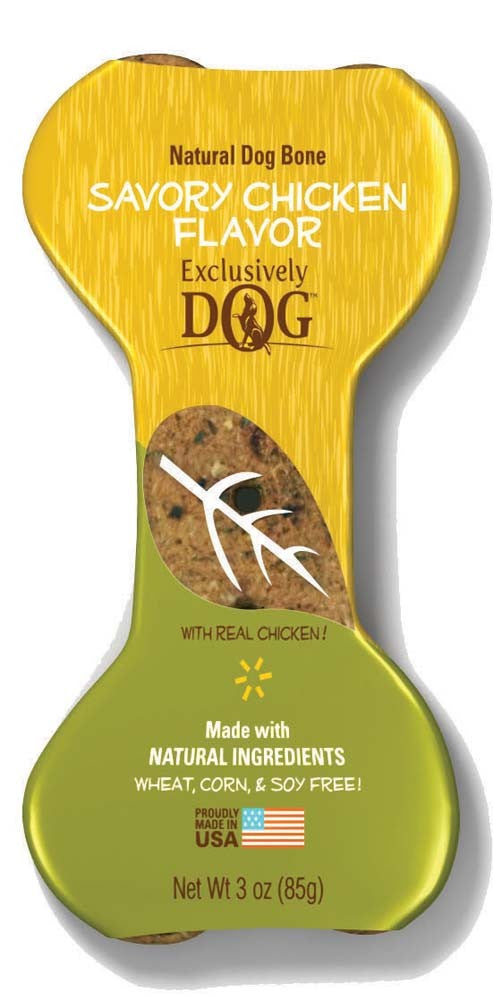 Exclusively Pet Crunchy Bones Savory Chicken Bone 3Oz