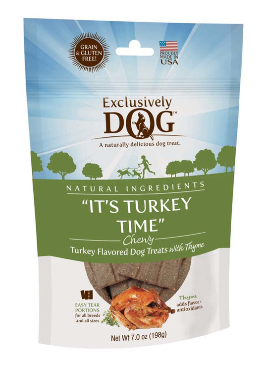 Exclusively Pet It's Turkey Time Turkey Flavored Dog Treats 7 oz