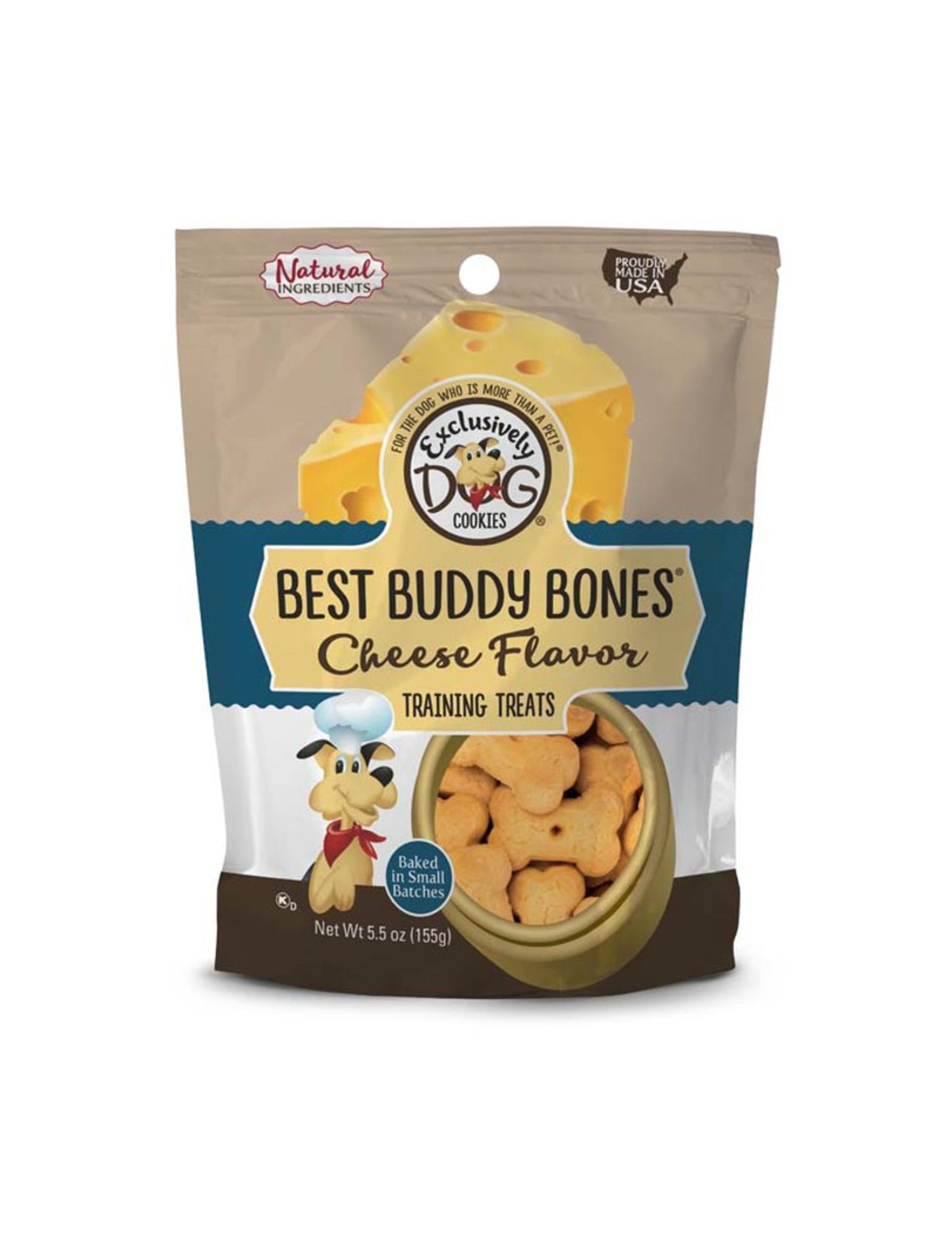 Exclusively Pet Best Buddy Bones Cheese Flavor Dog Treats 5.5 oz