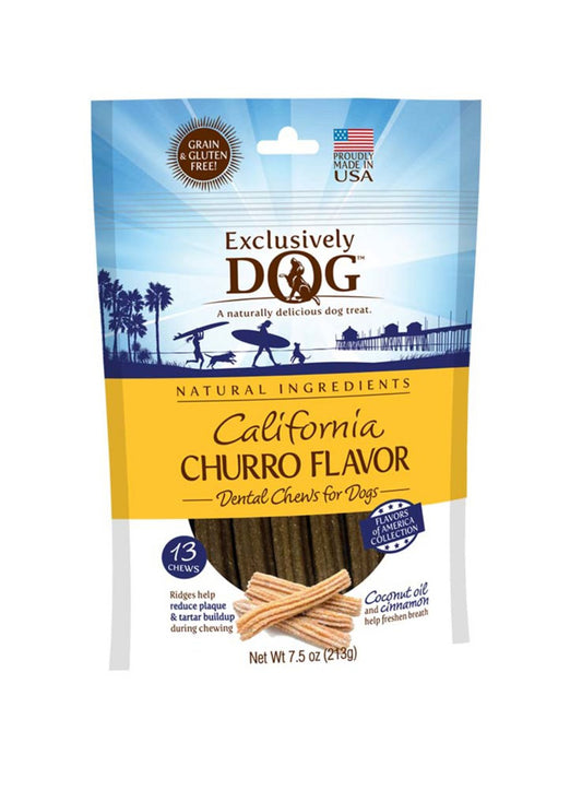 Exclusively Pet California Churro Flavor Dog Dental Chew 7.5 oz 13 Count