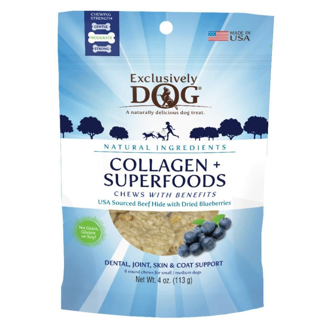 Exclusively Pet Collagen & Superfoods Chews w/Benefits Blueberry 1ea/4 oz