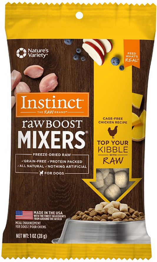 Natures Variety Raw Boost Mix Dog Chicken Trial1oz./4Bx Instinct Freeze Dried