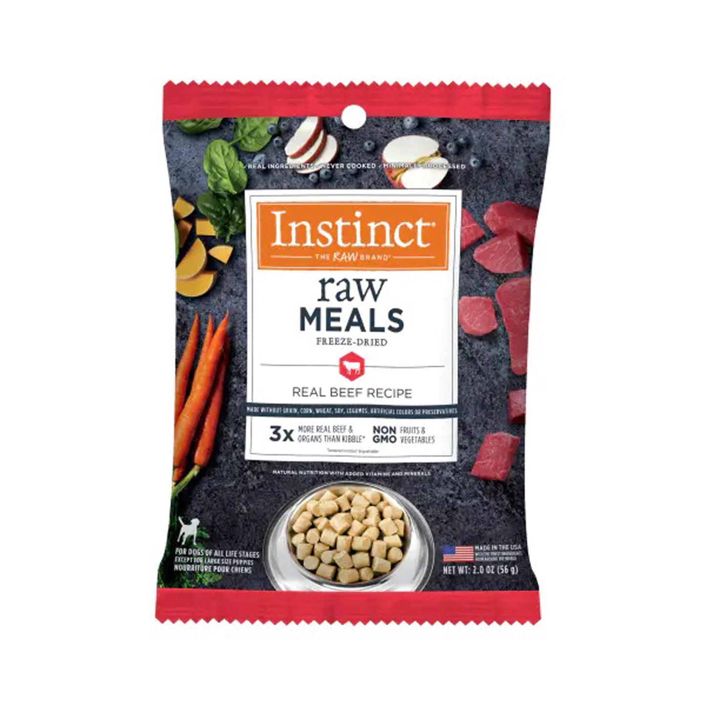 Natures Variety Dog Instinct Raw Meal Freezedried Real Beef 2oz.