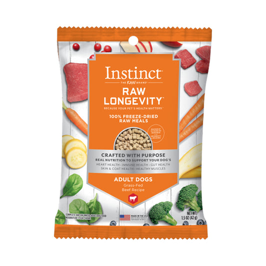 Natures Variety Raw Longevity D Freeze Dried Meals 1.5oz. Beef Adult