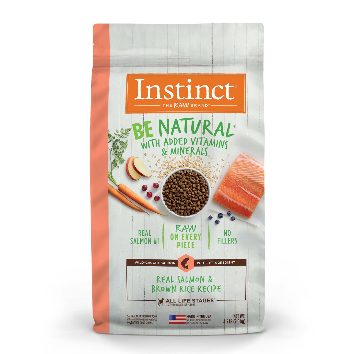 Natures Variety Instinct Be Natural Salmon Brown Rice 4.5Lb