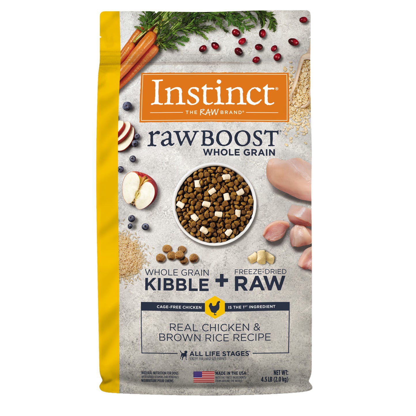 Natures Variety Dog Instinct Raw Boost Wholegrain Chicken Brown Rice 4.5Lb