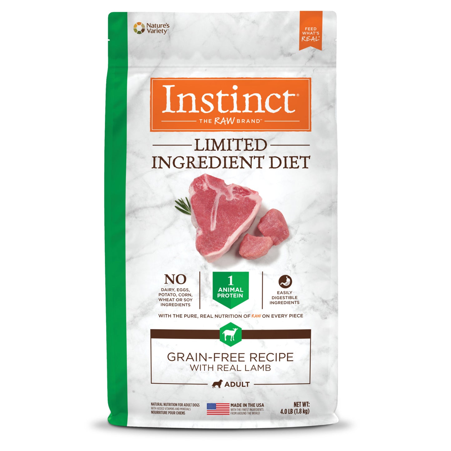 Natures Variety Instinct Limited Ingredient Lamb 4Lb Grainfree