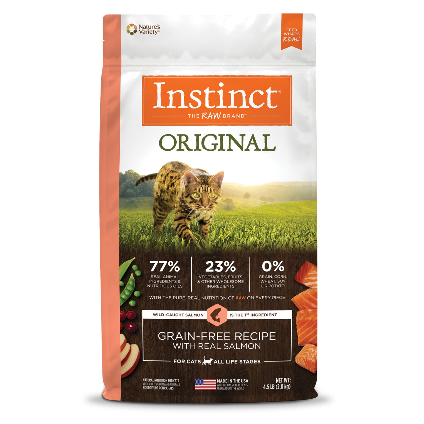 Natures Variety Instinct Cat Original Salmon 4.5Lb Grainfree