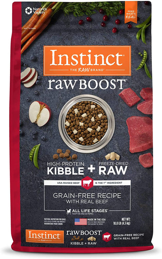 Natures Variety Instinct Raw Boost Beef 10Lb Grainfree
