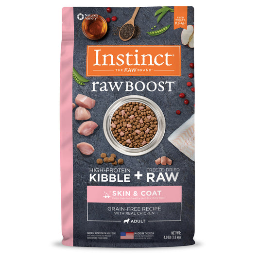 Natures Variety Instinct Raw Boost Skin & Coat Chicken 4Lb Grainfree
