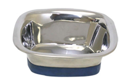 OurPets Premium Stainless Steel Square Dog Bowl Silver Small