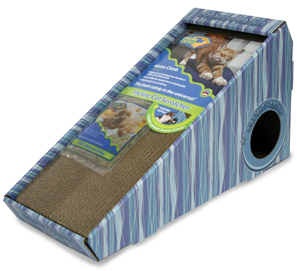 OurPets Cosmic Alpine Cat Scratcher Scratching Pad Brown, Yellow