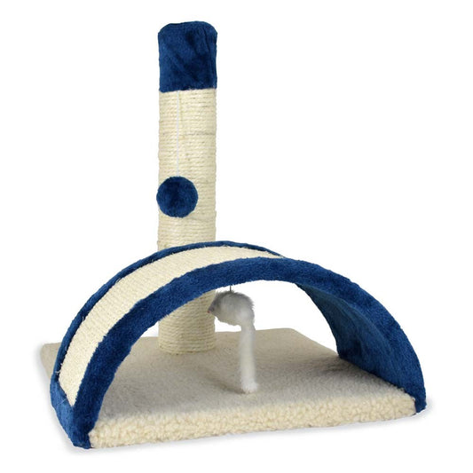 OurPets Beam & Bow Scratching Square Tan, Blue