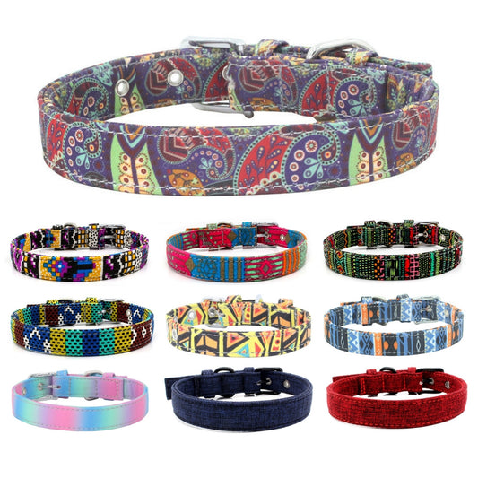 Patterned Extra Durable Canvas Collar