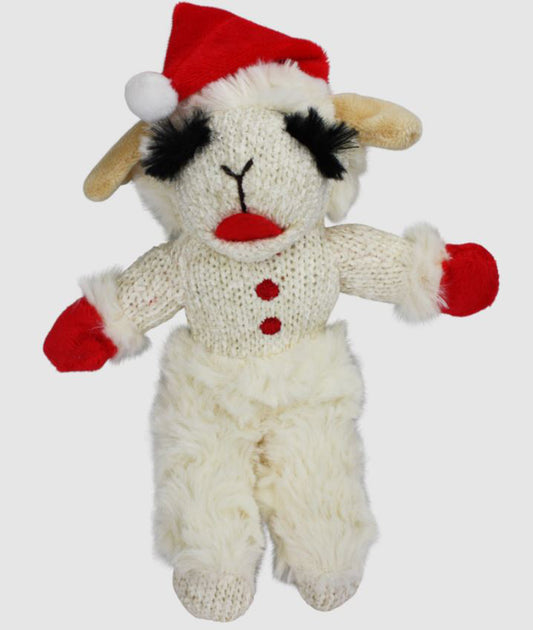 Multipet Lamb Chop w/ Santa Hat 8 inch