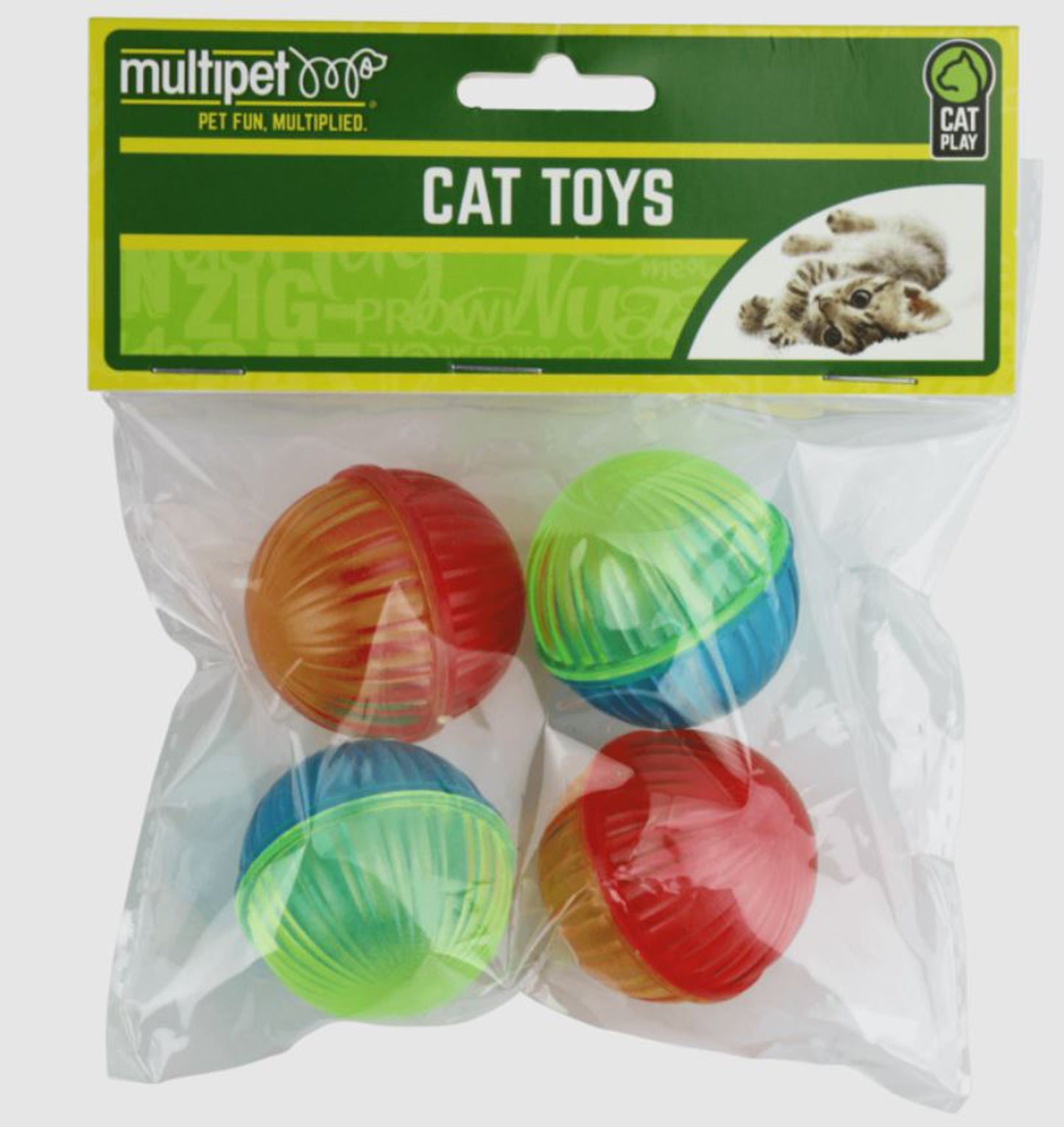 Multipet *Lattice Ball 4pk.(Assorted) 1.5 inchea.