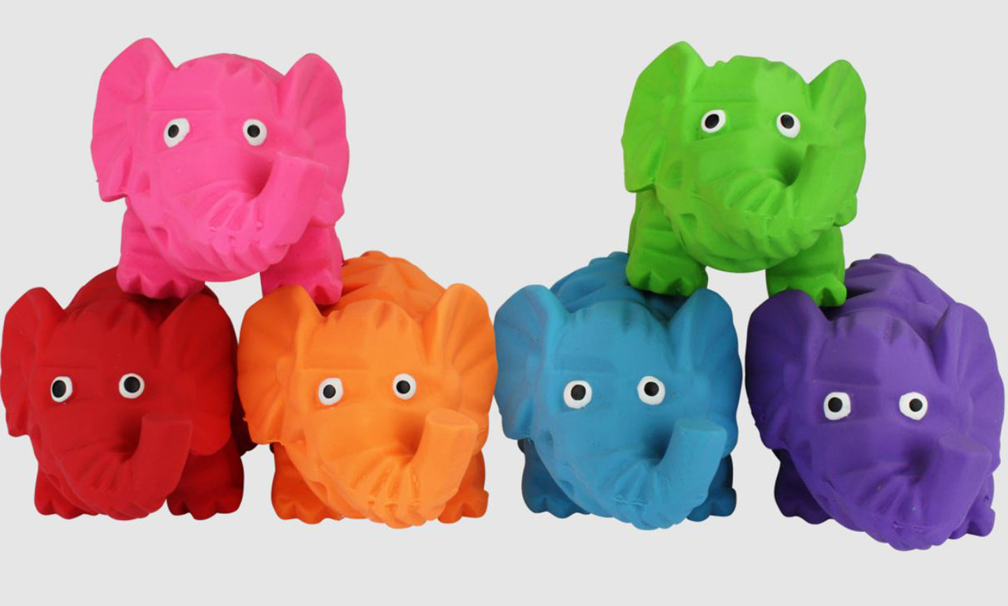 Multipet Origami Elephants Dog Toy Assorted Mini 4 in