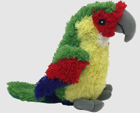 Multipet Look Whos Talking Dog Toy Parrot Assorted 10 in