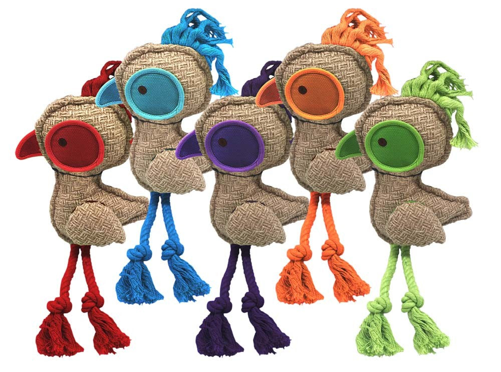 Multipet Twill Birds Dog Toy