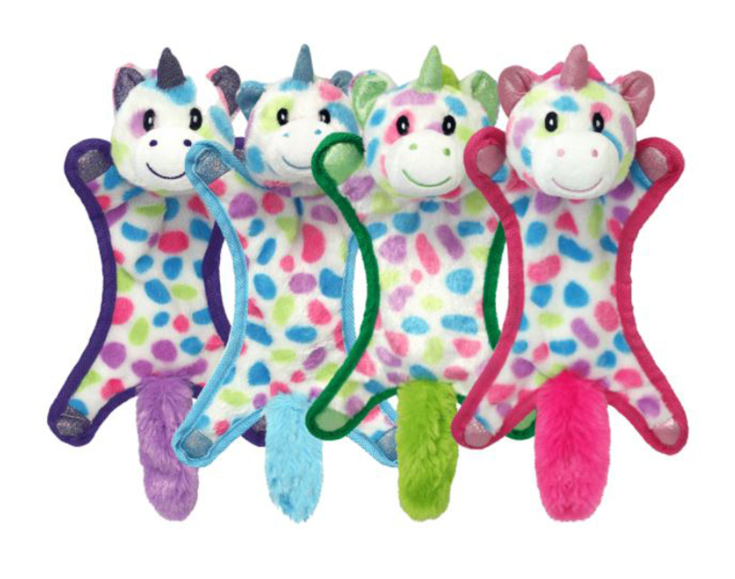 Multipet Ball-Head Unicorn Puppy Toy Assorted 10 in