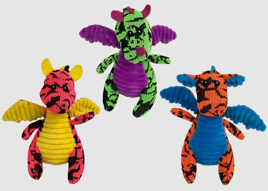 Multipet Dragon Dog Toy Assorted 5in