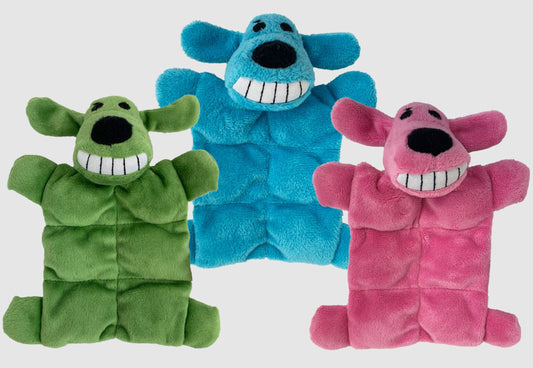 Multipet Minipet Loofa Squeaker Mat Dog Toy Assorted 6in