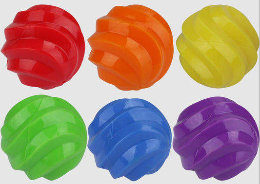 Multipet Spiral Balls Football(Assorted) 6.5 inch