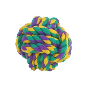 Multipet Nuts For Knots Rope/Rubber Ball (Assorted Colors) 3Inch