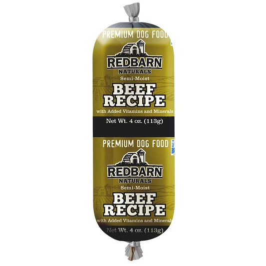 Redbarn Pet Products Beef Dog Food Roll 4 oz 24 Count