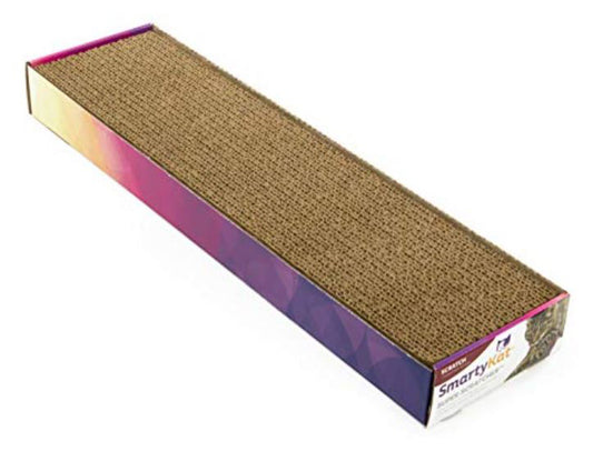 SmartyKat Super Scratcher Single Wide Corrugate with Catnip Scratching Pad Brown