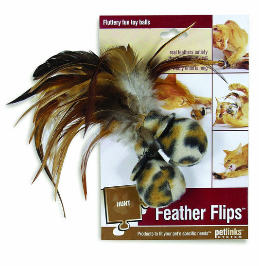 Petlinks Feather Flips Cat Toy Multi-Color 2 Count