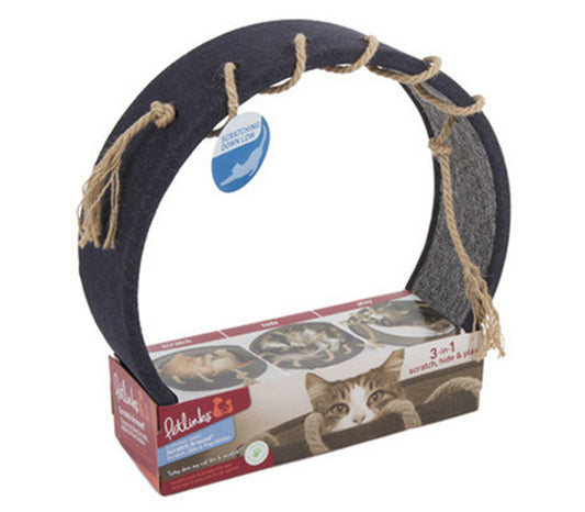 Petlinks Scratch Around Cat Scratcher Black