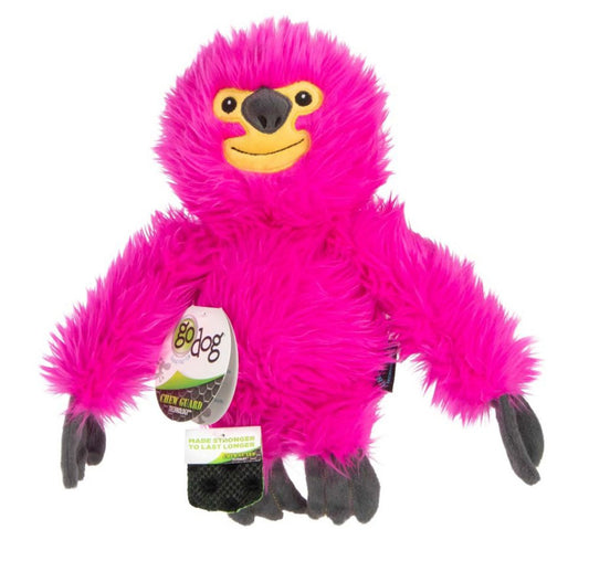 Godog Fuzzy Sloth Durable Plush Dog Toy Large