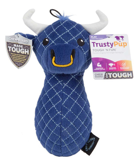 TrustyPup Bull with Silent Squeaker Dog Toy 1ea